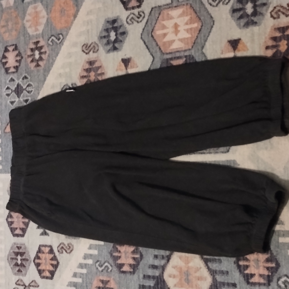 Le Bon Shoppe Pointelle Balloon Pants Charcoal Grey/Black S New